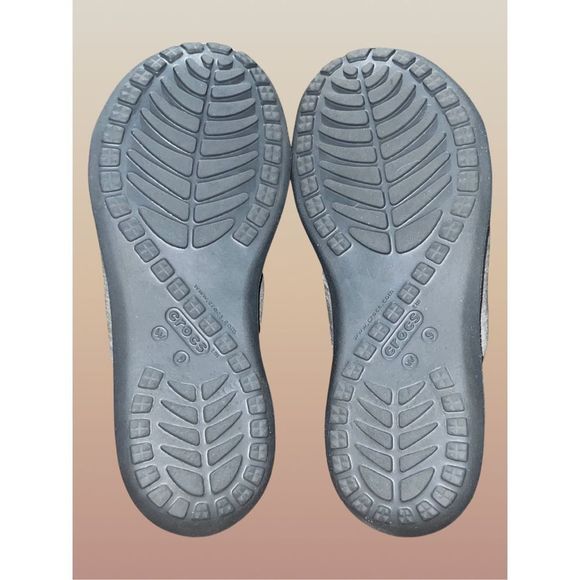 Crocs Women's Capri Gray/Khaki Mule Clog Size 9 - Picture 4 of 6